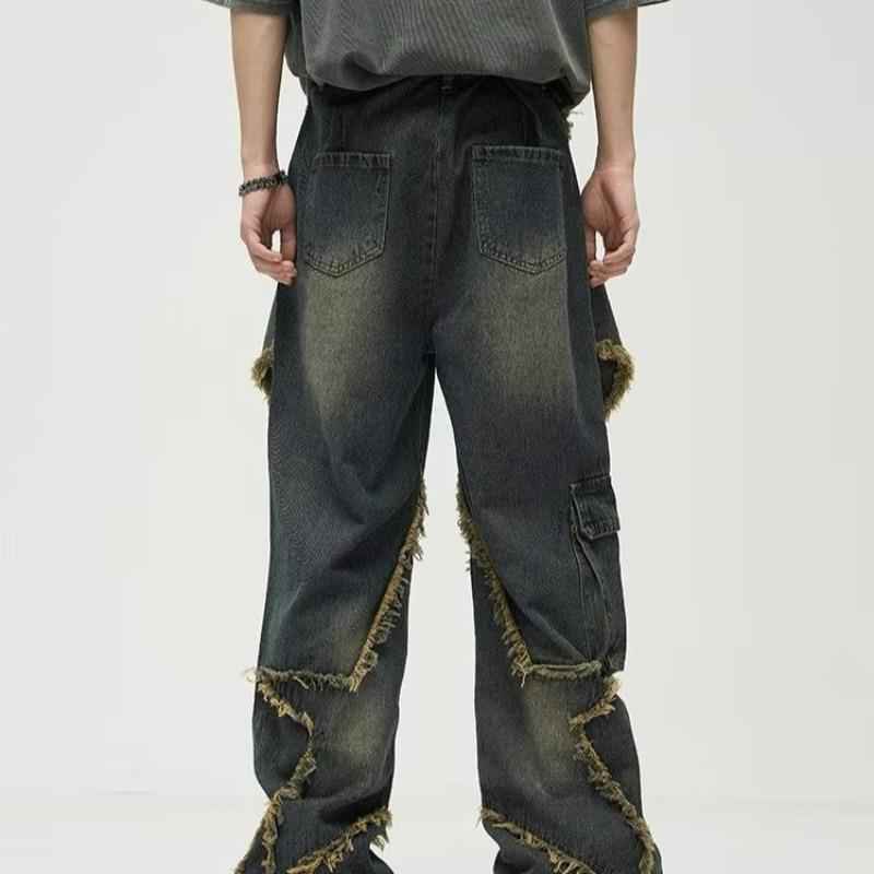 Retro Straight Loose Wide-leg Workwear Jeans For Men And Women MuddyStock