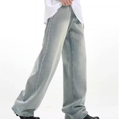 Retro Trousers Loose Casual Blue MuddyStock