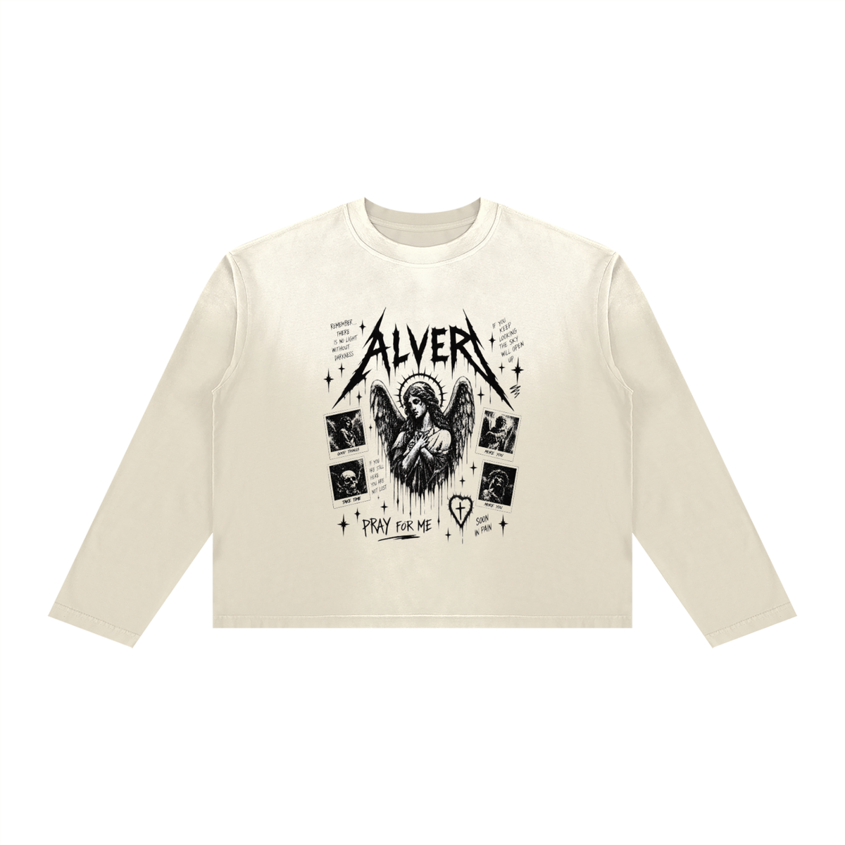 Sunfade Boxy Long Sleeve T-Shirt For Men | MuddyStock Originals Apricot