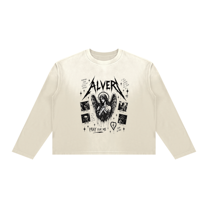 Sunfade Boxy Long Sleeve T-Shirt For Men | MuddyStock Originals Apricot