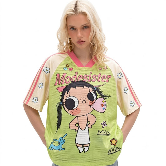 Bubble gum girl printed short sleeved t-shirt for women | MuddyStock Originals