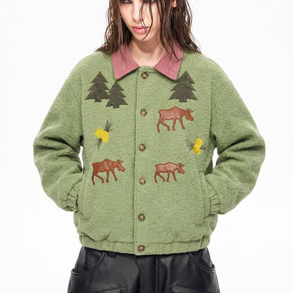 Loose Christmas Turtleneck Jacket For Women