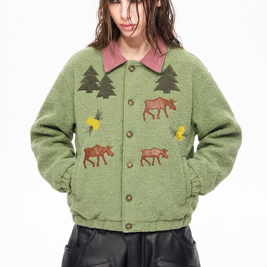 Loose Christmas Turtleneck Jacket For Women