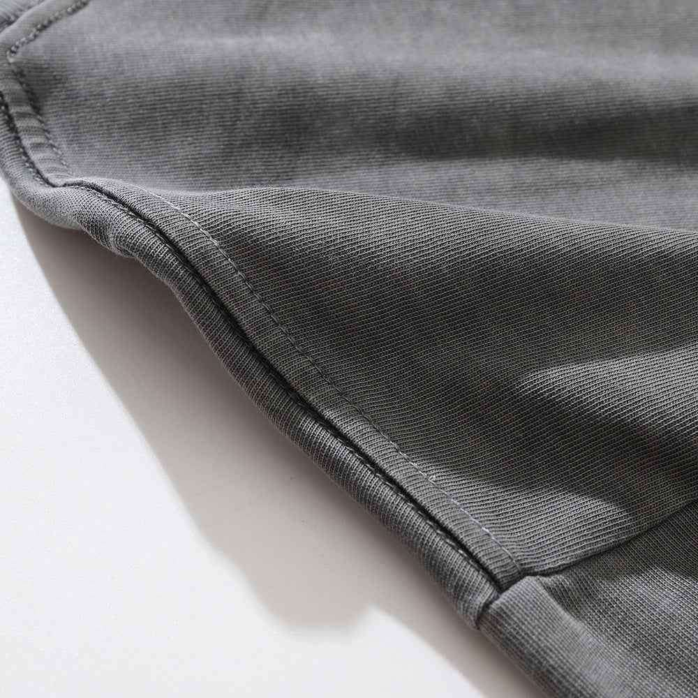 Washed Old Long-sleeved T-shirt For Men null