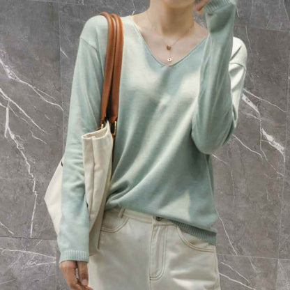 Plus Size Students Slimming Solid Color Top Bean Green MuddyStock