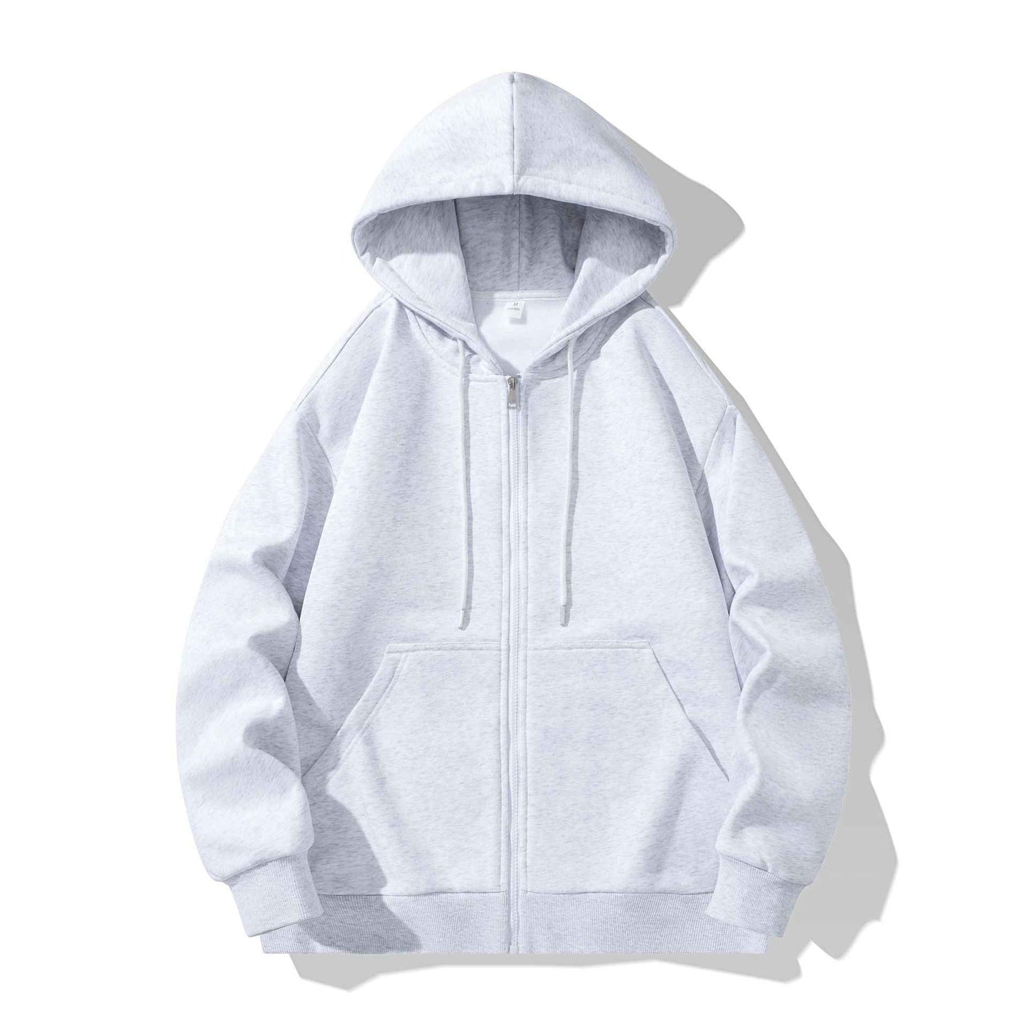 Simple Hoodie For Men And Women White Flower Gray MuddyStock