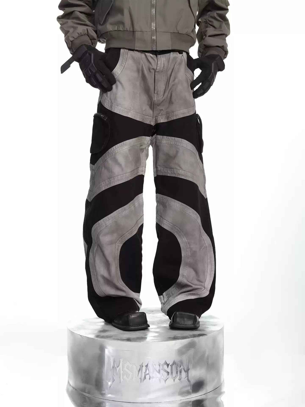 Multi-layer Patchwork Jeans For Men