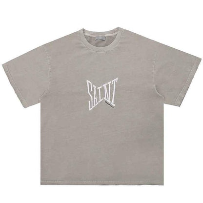 Retro Alphabet Short Sleeve T-shirt For Men null