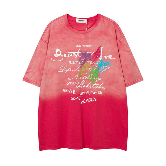 Tie-dye Gradient T-shirt For Men And Women MuddyStock