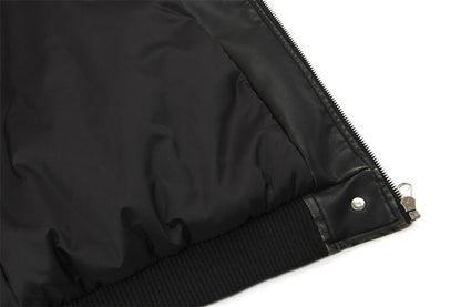 Distressed PU Leather Jacket For Men