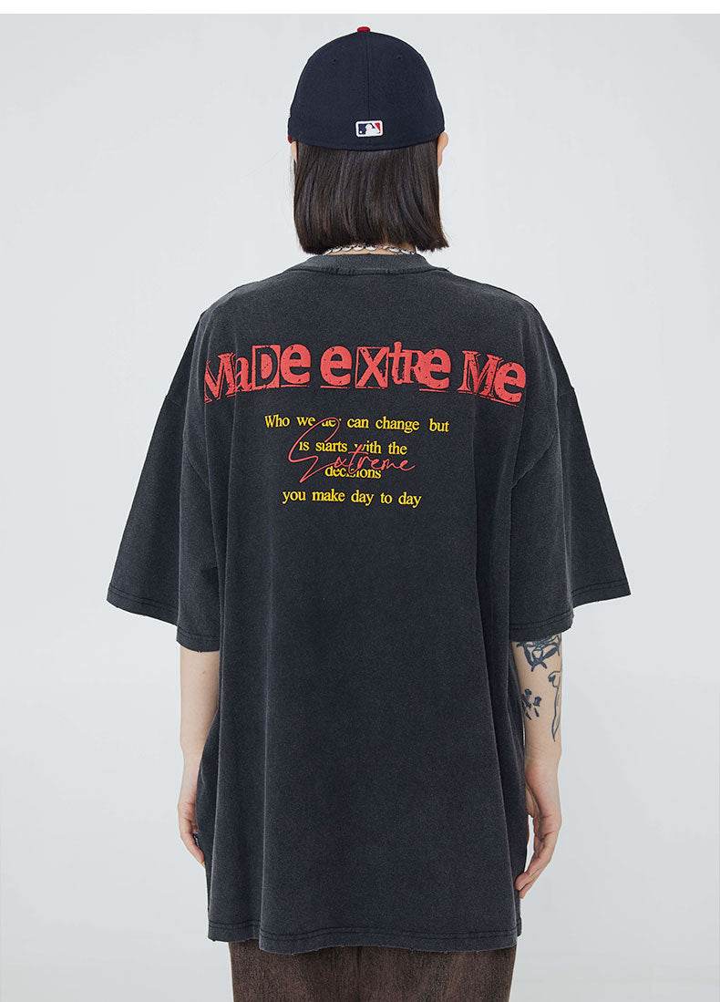 Street Letters Doberman Pinscher Washed And Worn Short Sleeve T-shirt MuddyStock