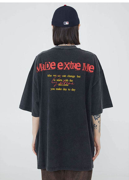 Street Letters Doberman Pinscher Washed And Worn Short Sleeve T-shirt MuddyStock
