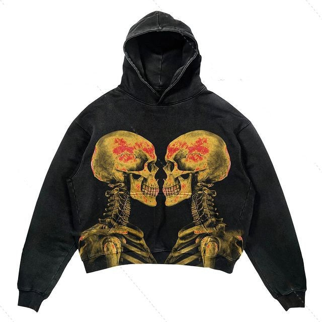 Fleece-lined Printed Hoodie For Men 13 Style