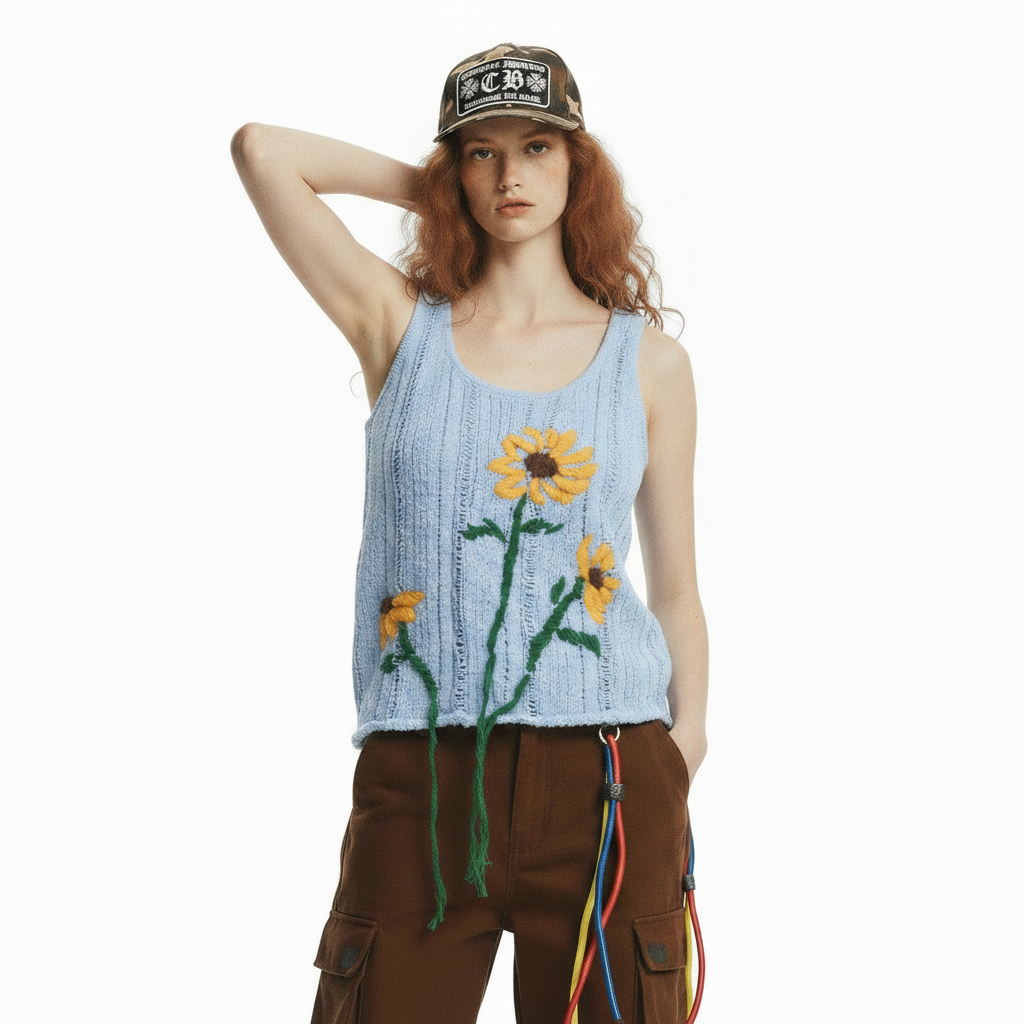 Sleeveless round neck top for women | MuddyStock Originals