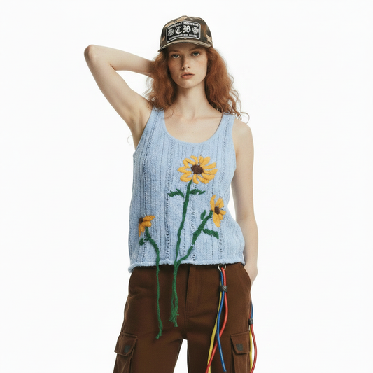 Sleeveless round neck top for women | MuddyStock Originals