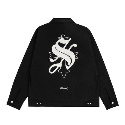 Trendy Punk Cross Jacket Coat For Men And Women Black