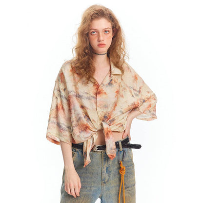 Tie-dyed Short-sleeved Shirt For Men And Women MuddyStock