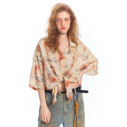 Tie-dyed Short-sleeved Shirt For Men And Women MuddyStock