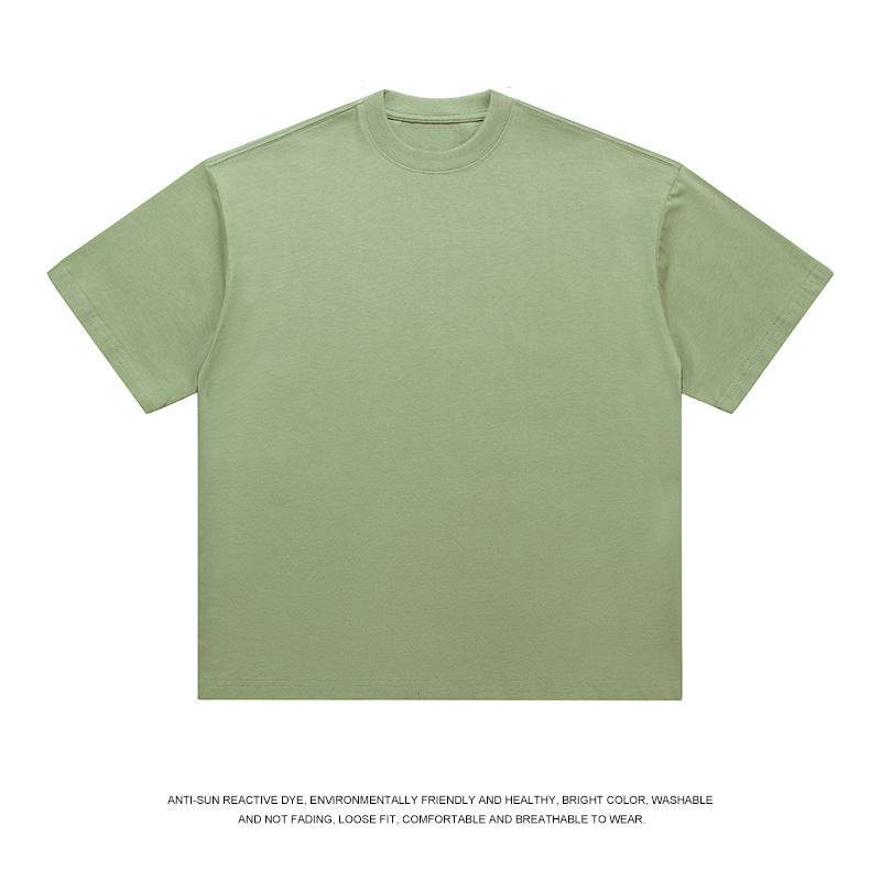 T-shirt Men's Loose Solid Color Bottoming Shirt Honeydew Green MuddyStock