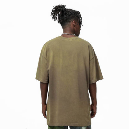 Wash Distressed Dirty Short Sleeve For Men MuddyStock