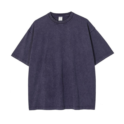 New Crew Neck Cotton Batik Short Sleeve Basic T-Shirt MuddyStock