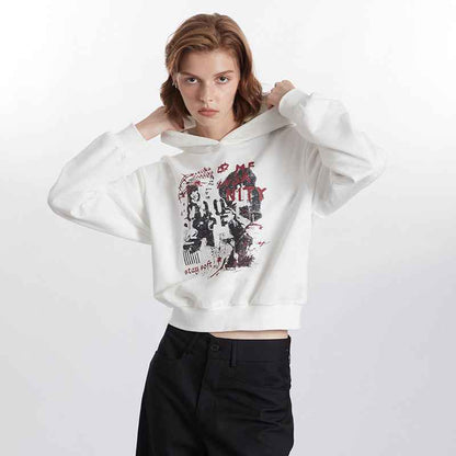 Letter Printed Hoodie For Women MuddyStock