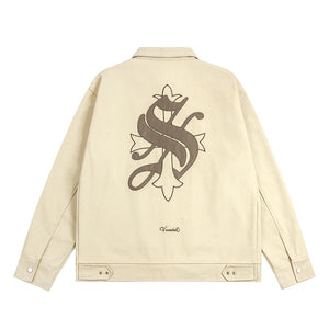 Trendy Punk Cross Jacket Coat For Men And Women Apricot