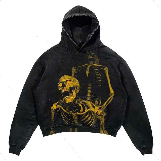 Fleece-lined Printed Hoodie For Men 14 Style