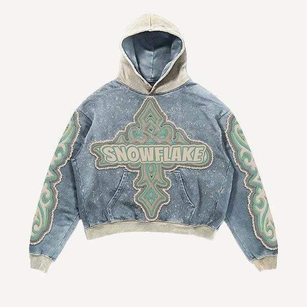 Patchwork design hoodie for men 1 Style