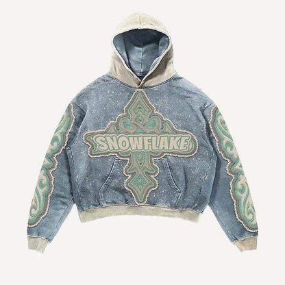Patchwork design hoodie for men 1 Style