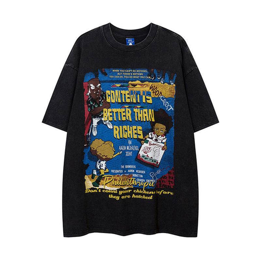 Fashion Cartoon Anime Print Short Sleeve For Men And Women MuddyStock