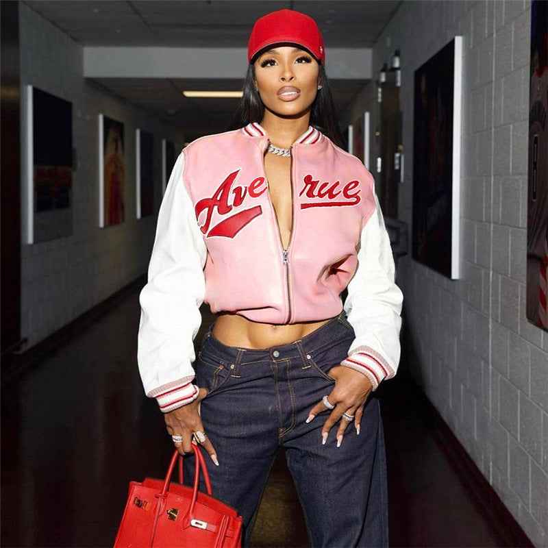 Embroidery Fit Patchwork Jacket For Women MuddyStock