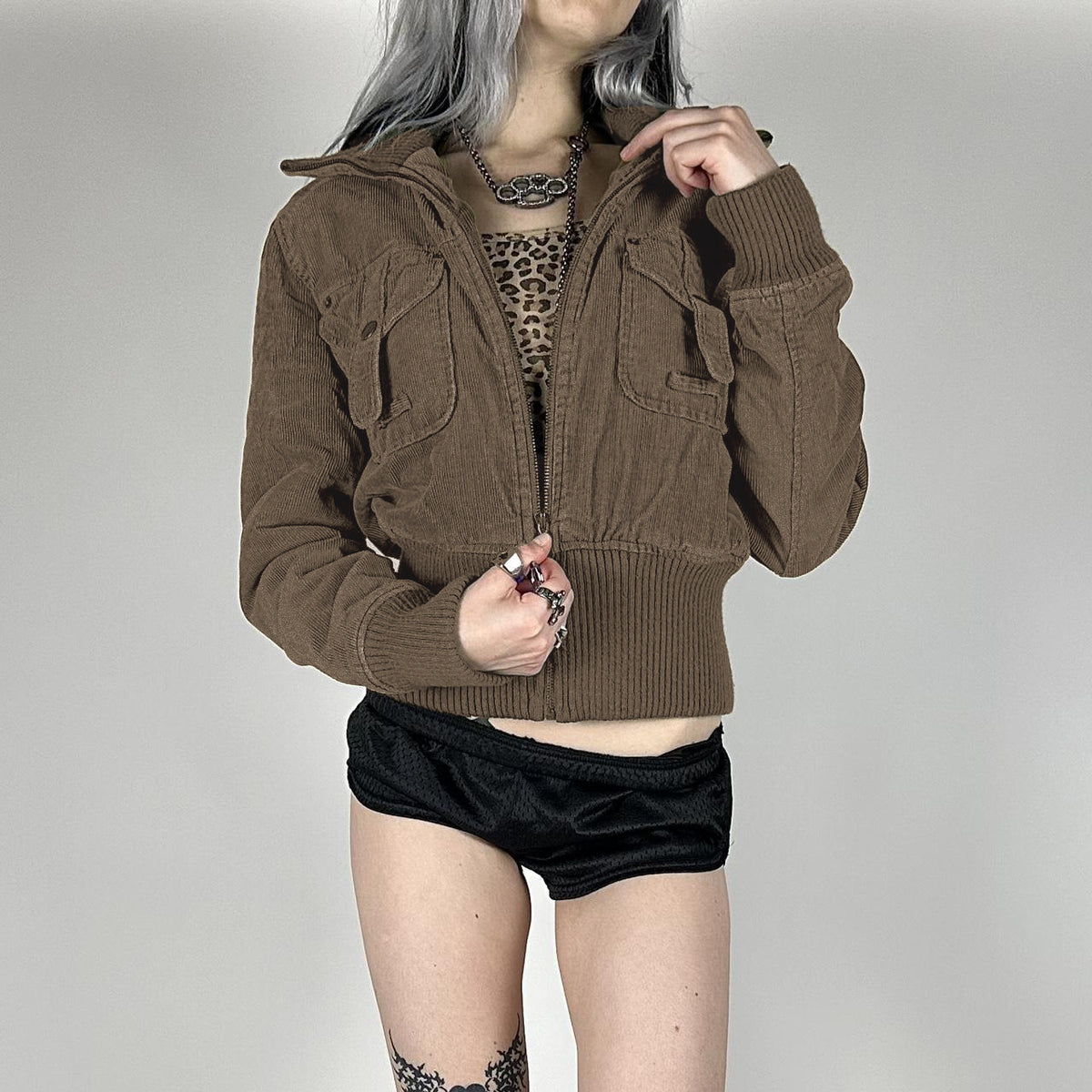 Autumn Corduroy Thread Stitching Jacket Versatile Casual Coat All Products