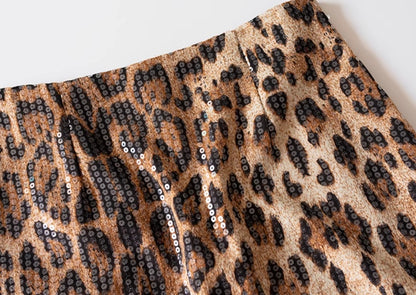 Leopard Print A- Line Skirt For Women All Products