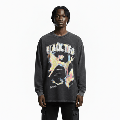 Print Worn Looking Washed-out T-shirt For Men null