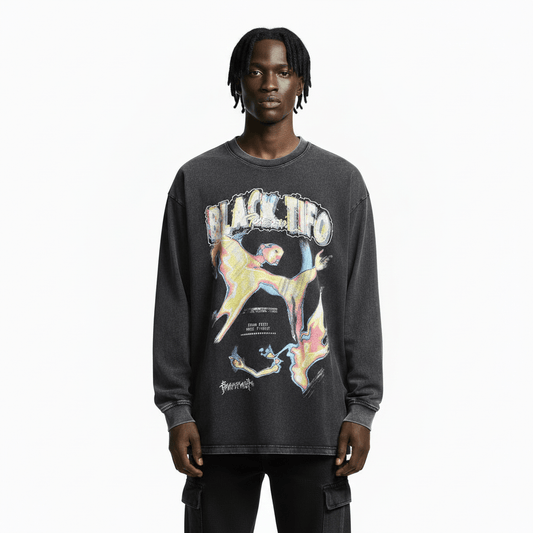 Print Worn Looking Washed-out T-shirt For Men null