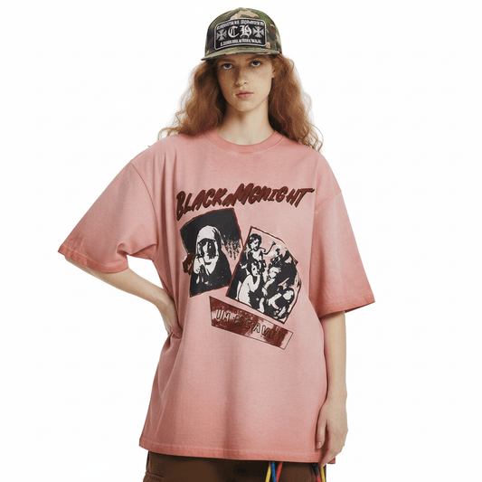 Women's New Character Letter Print Short-sleeved T-shirt null