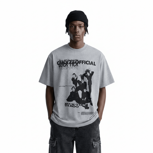 Rap rock character printed short sleeved t-shirt for men | MuddyStock Originals