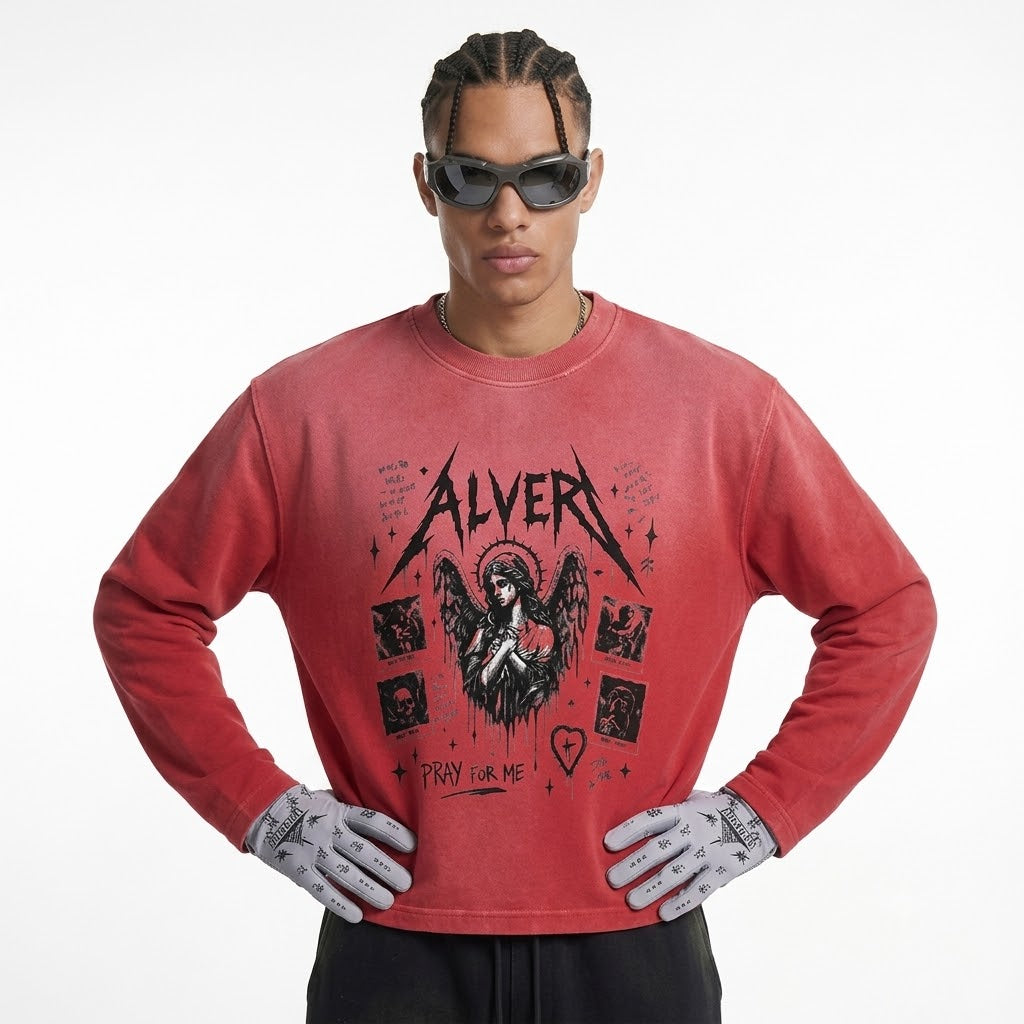 Sunfade Boxy Long Sleeve T-Shirt For Men | MuddyStock Originals
