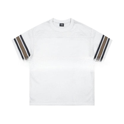 Sports And Leisure Jersey Letter Printing Simple Short Sleeve For Men And Women XC6942 White MuddyStock