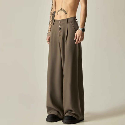 Men's Casual Vertical Tube Wide-leg Pants MuddyStock