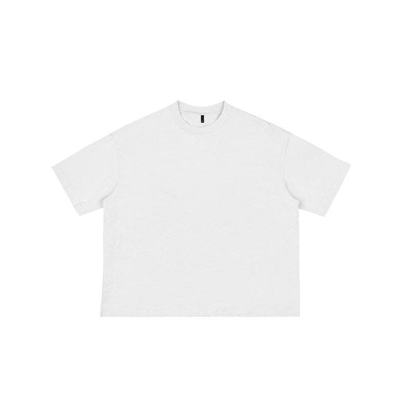 Popular Heavy Cotton Men's Short-sleeved T-shirt White MuddyStock