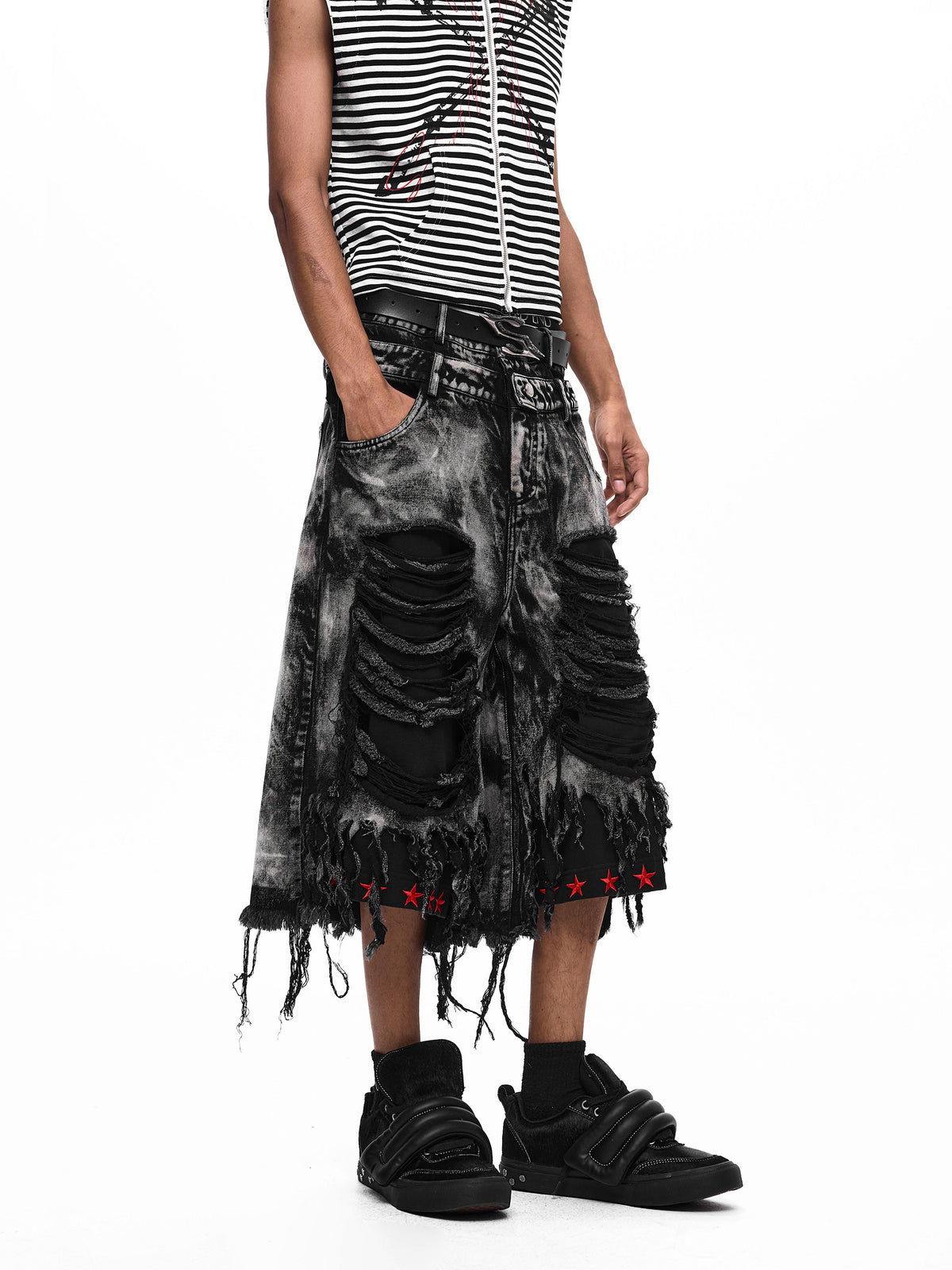 Mens Cropped Denim Jeans