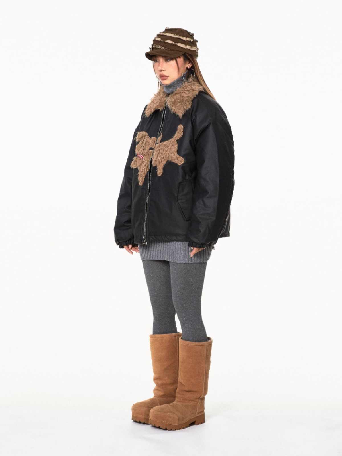 Loose Preppy Style Jacket For Women