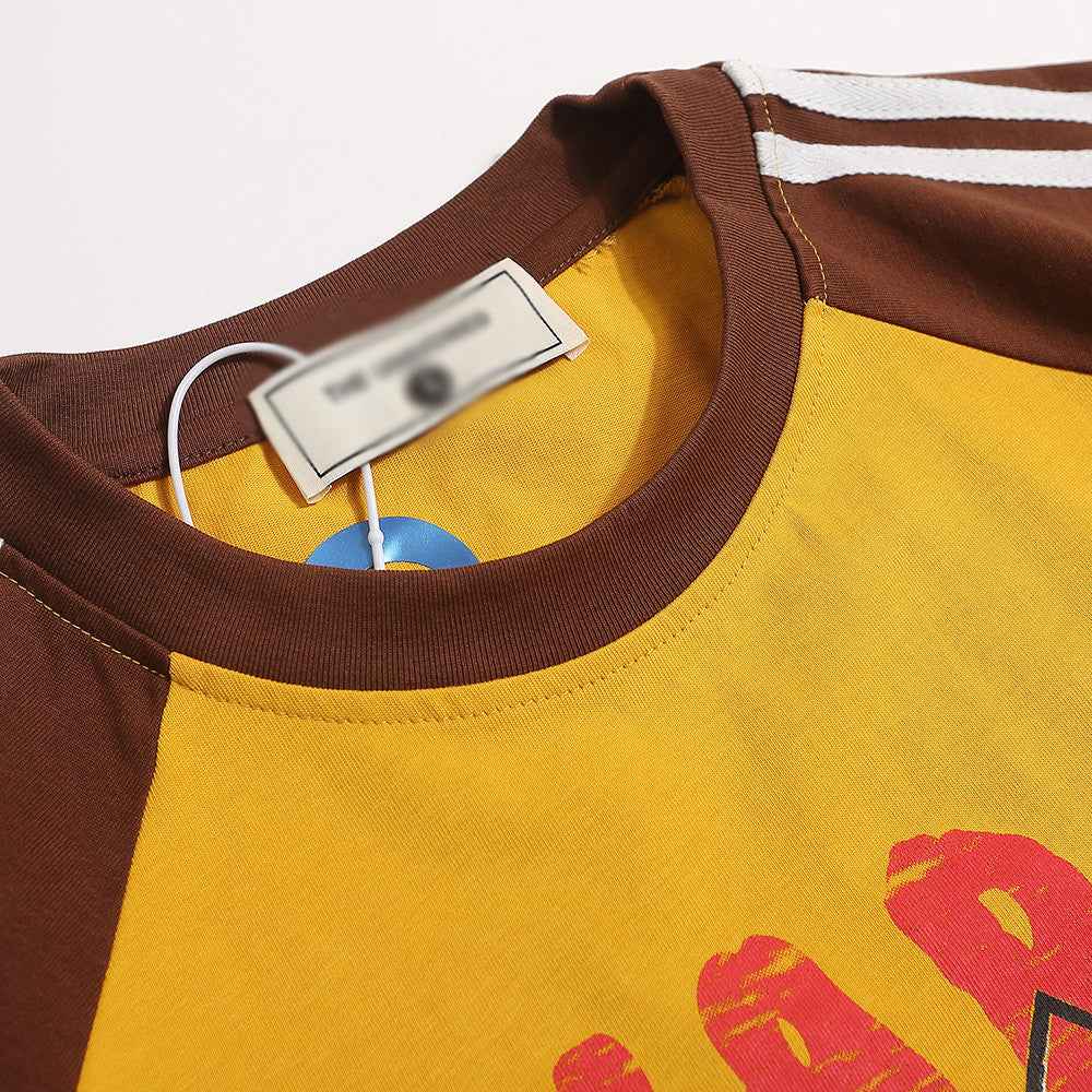 Color Contrast Patchwork Raglan T-shirt For Men null