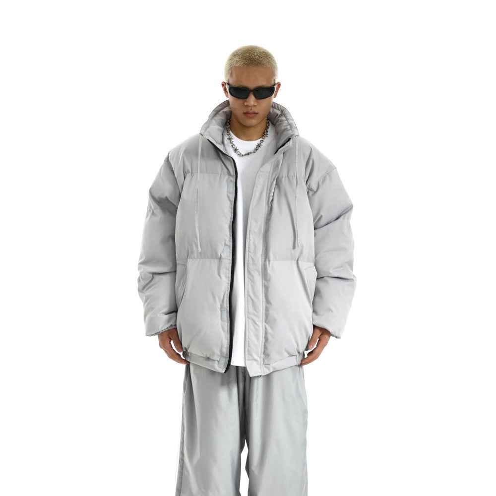 Winter Retro Loose Plain Jacket For Men MuddyStock