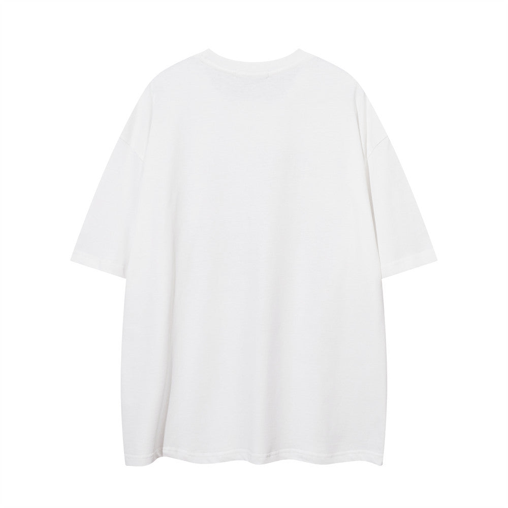 Printed Loose Short-sleeved T-shirt Men's High Street