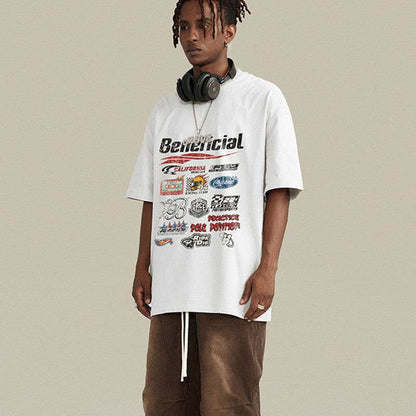 Men's High Street Washed Old Loose T-shirt MuddyStock