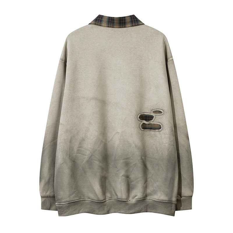 American Plaid Lapel Sweater For Men And Women MuddyStock