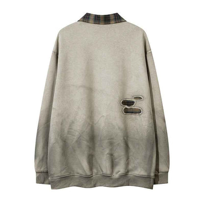 American Plaid Lapel Sweater For Men And Women MuddyStock